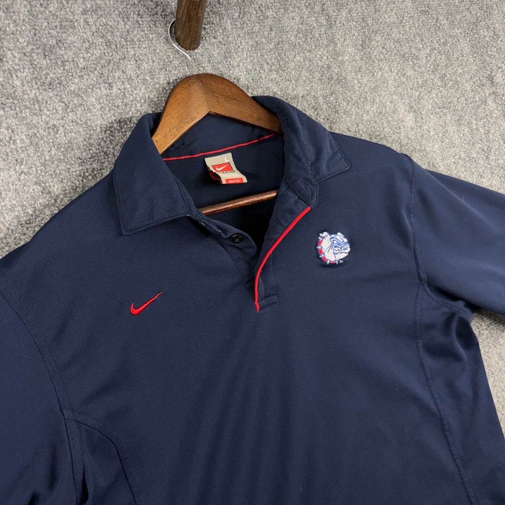Nike Team Gonzaga Bulldogs Polo‎ Shirt Mens L Dri-Fit Athletic Top